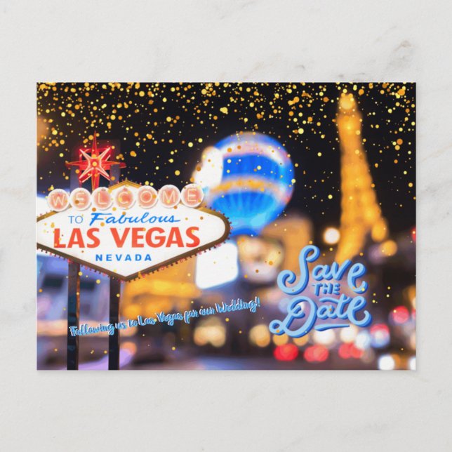 Cartão Postal Salve o Cartão-postal Personalizado em Las Vegas (Frente)