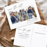 Cartão Postal Salve o Data Boho Minimalista Photo Modern<br><div class="desc">Capture a essência da sua história de amor com o nosso Cartão-postal Minimalista de Foto para Salvar o Data Boho. Este postal é uma fusão de minimalismo contemporâneo e charme boêmico, fazer a escolha perfeita para anunciar seu próximo casamento. Apresentando sua querida foto de noivado, este cartão-postal se torna uma...</div>
