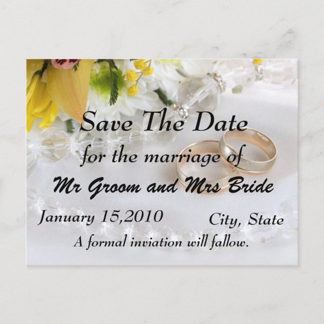 Cartão postal Salve o Dia (Frente)