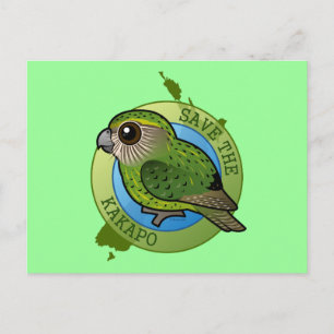 Cartão Postal Salve o Kakapo