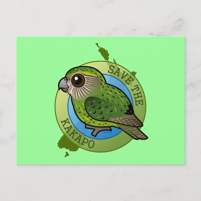 Cartão Postal Salve o Kakapo (Frente)