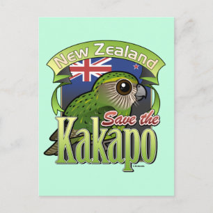 Cartão Postal Salve o Kakapo da Nova Zelândia