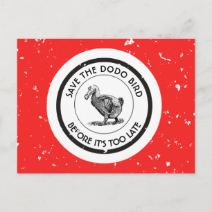 CARTÃO POSTAL SALVE O PÁSSARO DO DODO