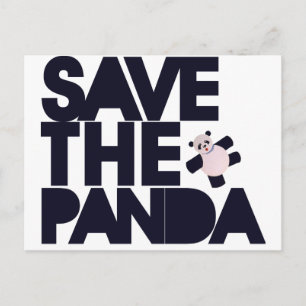 Cartão Postal Salve o Urso de Panda