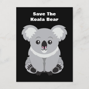 Cartão Postal Salve o Urso Koala