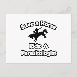 Cartão Postal Salve um Cavalo, cavalge um Parasitologista