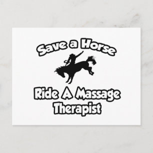 Cartão Postal Salve um cavalo, faça uma terapia de massagem