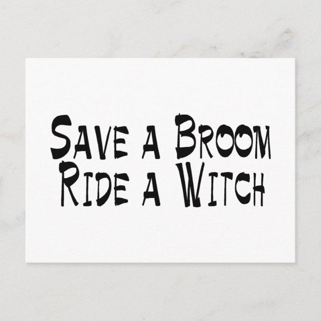 Cartão Postal Salve uma Broom Ride a Witch 3 (Frente)