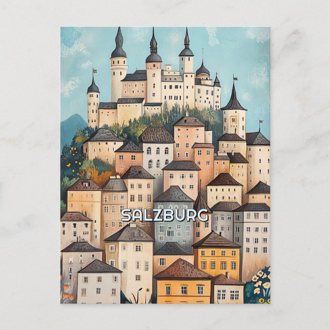 Cartão Postal Salzburg Áustria (Frente)