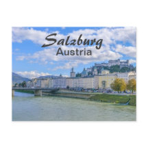 Salzburg com o castelo em Áustria