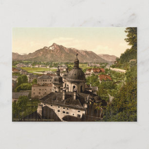 Cartão Postal Salzburg e Untersberg, Áustria