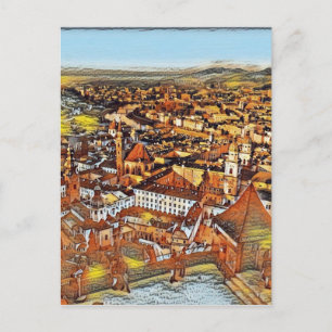 Cartão Postal Salzburg Na Arte