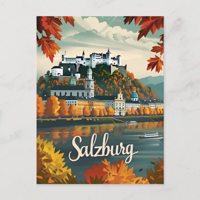 Cartão Postal Salzburg Vintage (Frente)