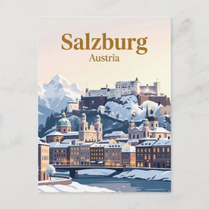Cartão Postal Salzburgo Áustria