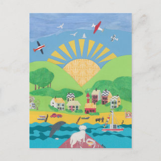 Cartão Postal Sam no Barco