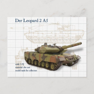 Cartão Postal Sammler Modellpanzer Leopard 2 A5