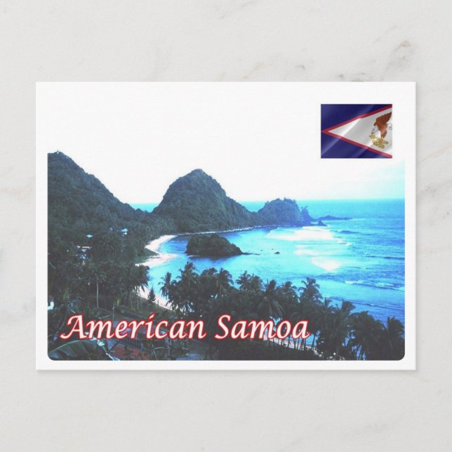 Cartão Postal Samoa Americana - Costa - (Frente)