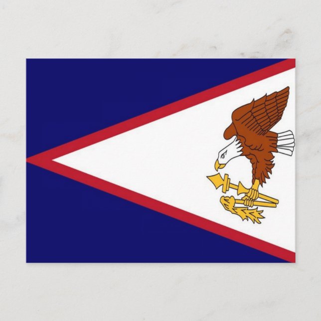 Cartão Postal Samoa Americana - Flag - (Frente)