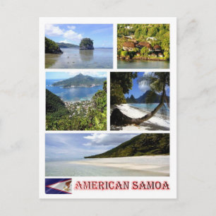 Cartão Postal Samoa Americana - Mosaico -