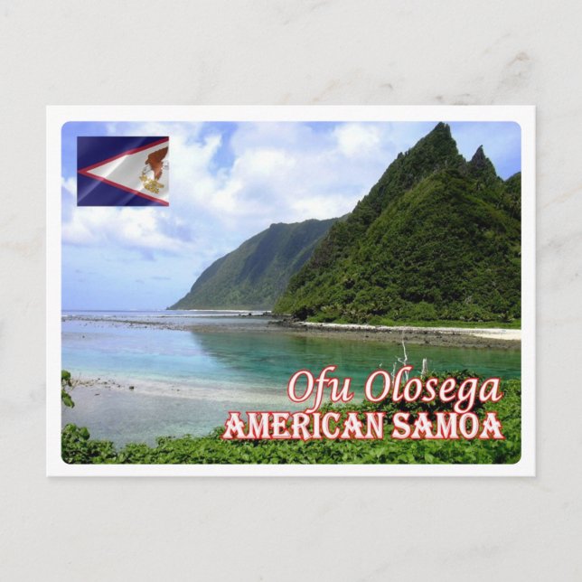 Cartão Postal Samoa Americana - Ofu Olosega - (Frente)
