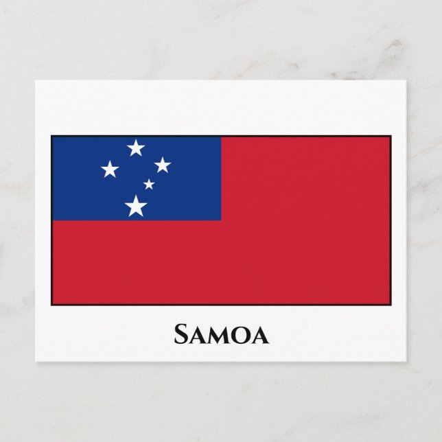 Cartão Postal Samoa Flag (Frente)