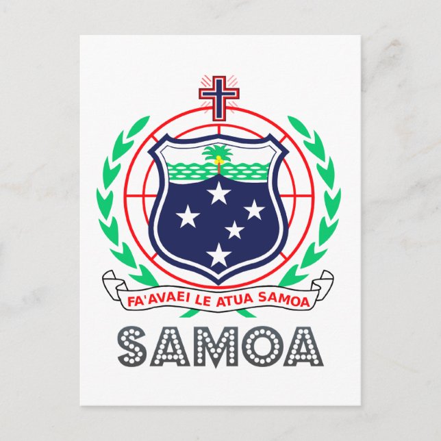 Cartão Postal Samoan Emblem (Frente)