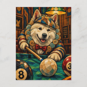 Cartão Postal Samoyed, Mosaico Geométrico