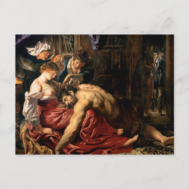 Cartão Postal Samson e Delilah, c.1609 (Frente)