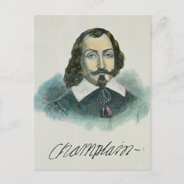 Cartão Postal Samuel de Champlain (Frente)