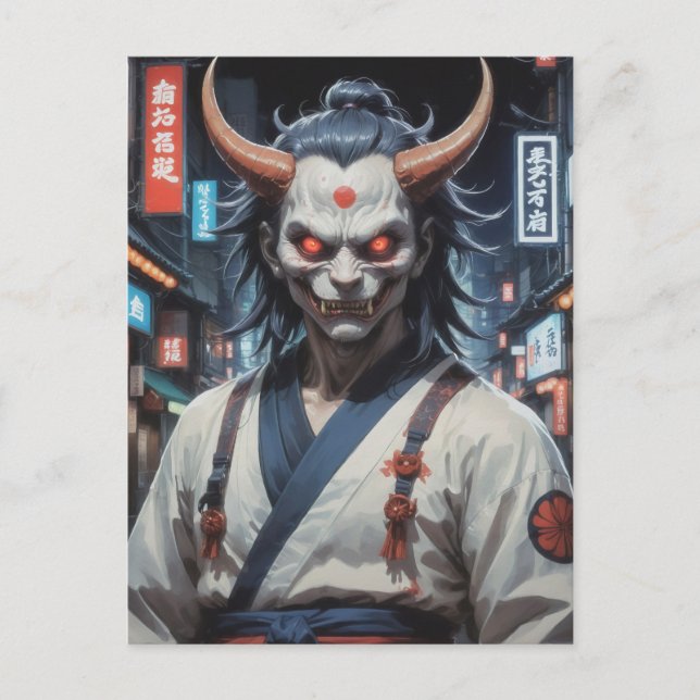Cartão Postal Samurai Demônio (Frente)