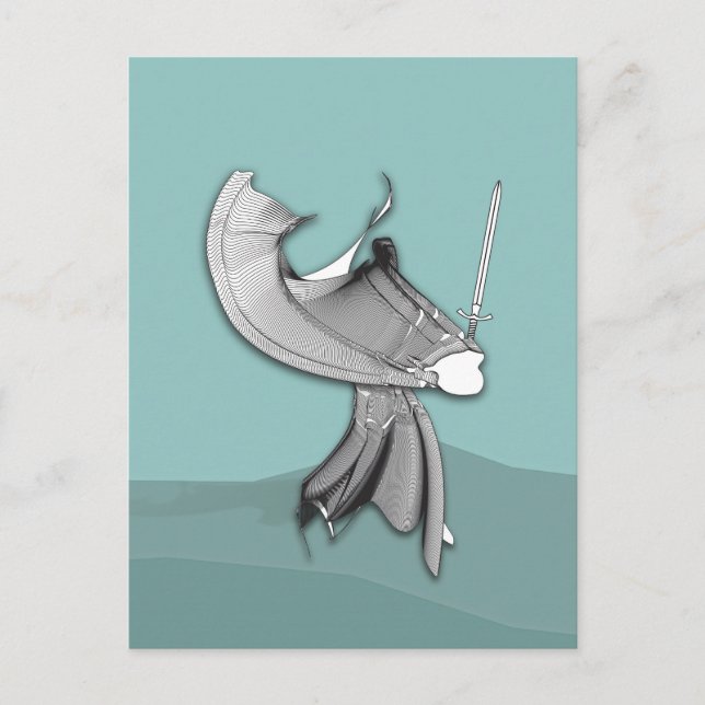 Cartão Postal Samurai digital (Frente)