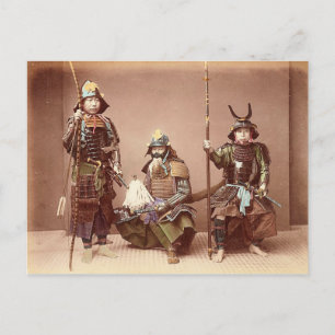 Cartão Postal Samurai em Armor