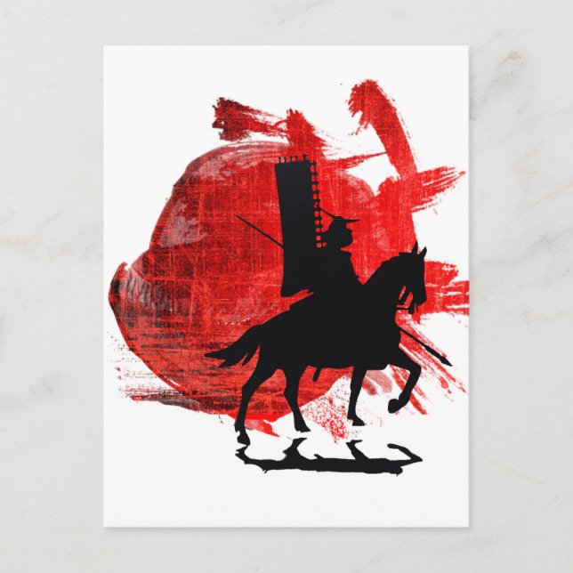 Cartão Postal Samurai japonês (Frente)