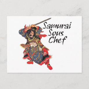 Cartão Postal Samurai Sous Chef