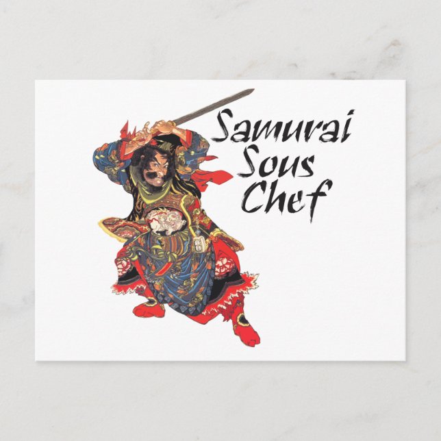 Cartão Postal Samurai Sous Chef (Frente)