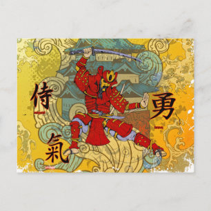 Cartão Postal Samurai Warrior