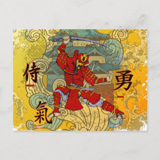 Cartão Postal Samurai Warrior