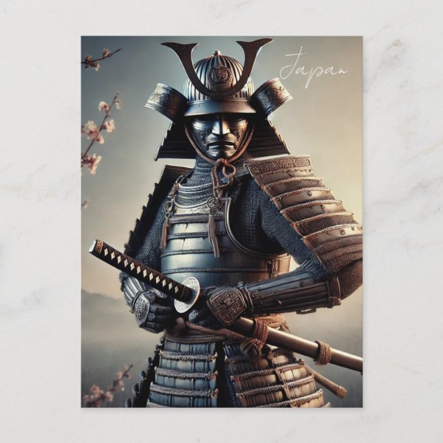 Cartão Postal Samurai Warrior Japan (Frente)