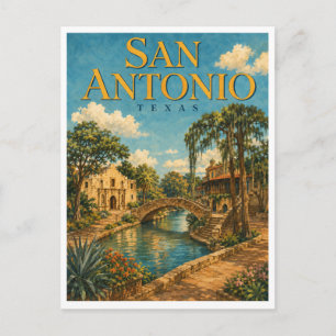 Cartão Postal San Antonio Texas River Walk GeoSaga