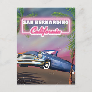 Cartão Postal San Bernardino California retro EUA poster de viag
