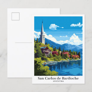 Cartão Postal San Carlos de Bariloche Argentina Art Viagem