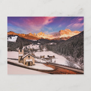 Cartão Postal San Cipriano no inverno