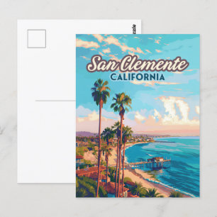 Cartão Postal San Clemente Califórnia Praia Condado de Orange Re