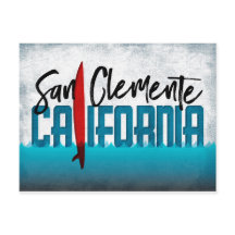 Cartão postal San Clemente Surfboard Califórnia