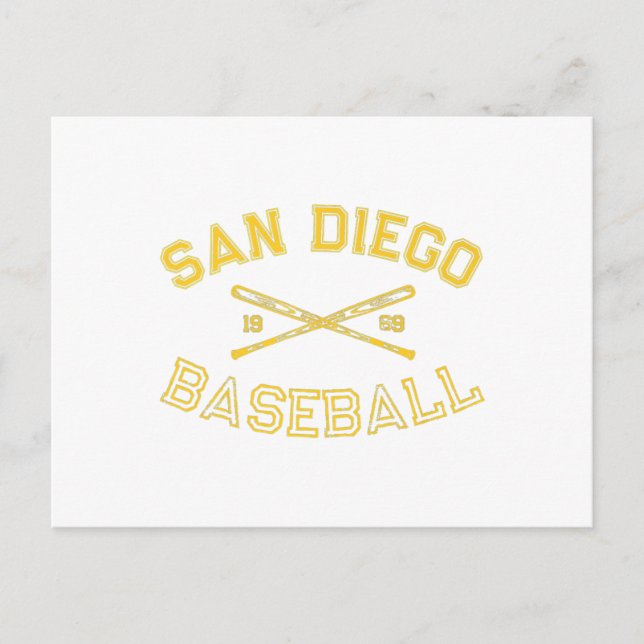 Cartão Postal San Diego California Baseball Fan Retro Vi (Frente)