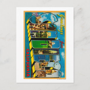 Cartão Postal San Diego, Califórnia - Cenas em Larga Letra