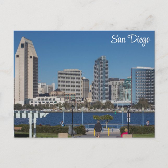 Cartão Postal San Diego California City Skyline Viagem Photo (Frente)