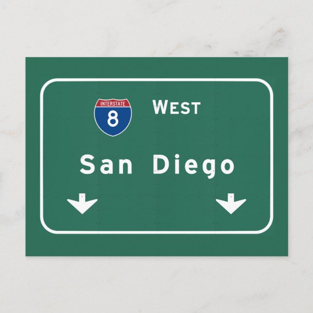Cartão Postal San Diego California Interstate Highway Freeway : (Frente)