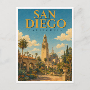 Cartão Postal San Diego Califórnia Parque Balboa GeoSaga