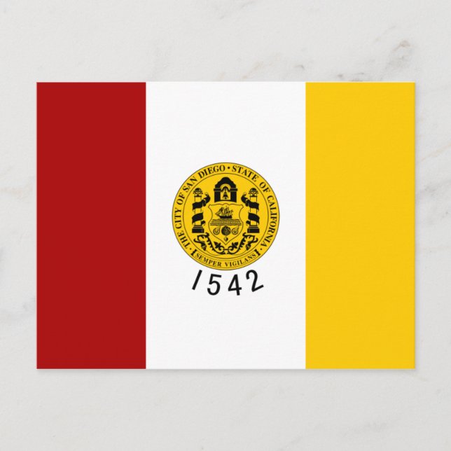 Cartão Postal San Diego Flag (Frente)